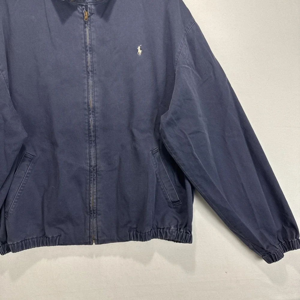VTG 80s Polo Ralph Lauren Jacket Mens XL Blue‎ Full Zip USA Made Jacket